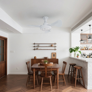 Ventilateur de plafond décoratif de 25 pouces à profil bas avec lumière LED, 3 pales en bois, télécommande, vente en gros d'usine - Product Image 6