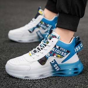 <span class=keywords><strong>Sneakers</strong></span> da <span class=keywords><strong>Uomo</strong></span> Primaverili Stile Coreano, Tinta Unita, con Lacci, Moda, Bianche, Fodera in Rete, Rialzanti, Trendy e Robuste - Product Image 5