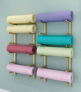 Étagère murale multifonctions en métal pour suspension, support de rangement pour équipement de sport, tapis de yoga, 1 pièce - Product Image 2