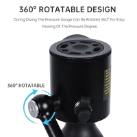 HY Sports 0.5L Haute Pression 3000PSI Masque de Plongée Intégral avec Mini Bouteille de Plongée Technologique en Aluminium CE Profondeur 10m