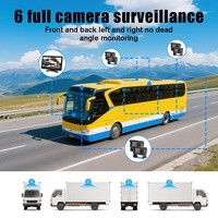 Caméra de recul pour camion lourd avec écran LCD Android, système de surveillance des angles morts à 360°, enregistreur vidéo 1080P WIFI