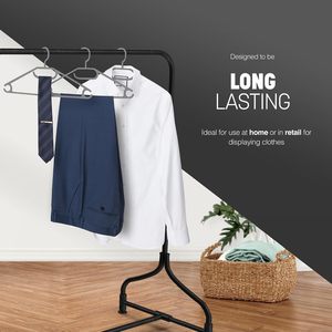 Cintre rotatif à 360 degrés en plastique noir antidérapant pour vêtements, costumes, chemises, cravates, manteaux et vestes - Product Image 4