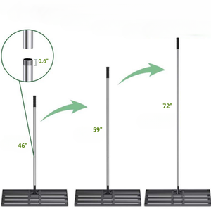 Niveleur de pelouse manuel en acier de grande taille de 30*10 pouces pour l'engrais organique d'herbe et de sable nivelant l'entretien du gazon de la cour du <span class=keywords><strong>jardin</strong></span> - Product Image 4