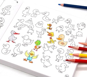 Phổ biến phim hoạt hình trẻ em nghệ thuật màu nước sơn vẽ cuốn sách giấy màu cuốn sách cho trẻ em - Product Image 1