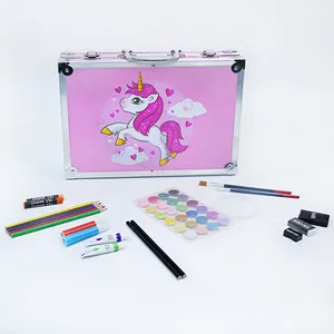 热销艺术套装儿童绘画玩具儿童DIY绘画记号笔工艺品4个所有记号笔