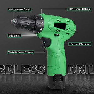 Perceuse-visseuse sans fil 12V à moteur brushless avec mandrin sans clé, personnalisable OEM, alimentée par batterie pour le perçage CD-12A 12 Perceuse sans fil - Product Image 6