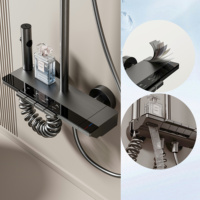 Robinet de douche à effet pluie chromé pour salle de bain, usage commercial et domestique, avec cartouche céramique et design à touches de piano – Meilleures ventes OEM