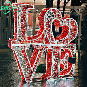 Luci a Led personalizzabili per esterni modello amore impermeabile fatta da fabbrica di luci a motivo natalizio - Product Image 2