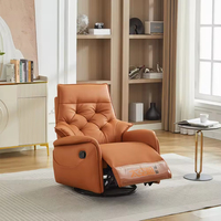 Fauteuil inclinable individuel pivotant confortable en similicuir coloré sur mesure