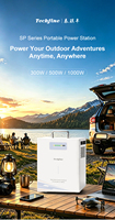 Station d'alimentation portable Techfine 500W 110V avec batterie LiFePO4, générateur solaire pour la maison, sauvegarde d'urgence et charge solaire