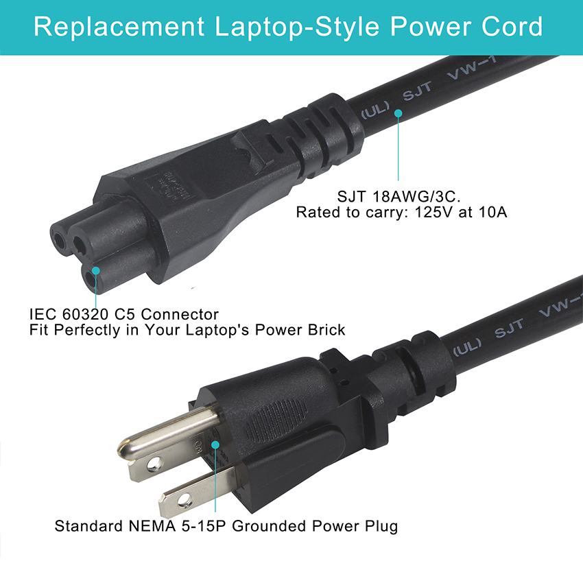 電源ケーブル P-046 NEMA 5-15P 電源分岐ケーブル NEMA 5-15P - 3×C5 3分岐 Y字型 電源コード 3台同時