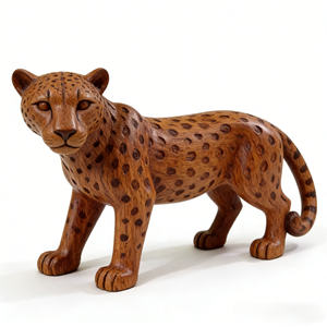 Sculpture murale africaine en bois, artisanale, style Art déco, panneau Pop Art, décoration artistique naturelle, marque Chisel pour salon et chambre à coucher - Product Image 5