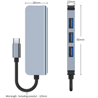 CY068 Accessoires pour ordinateur portable Mac-book, station d'accueil USB-C vers USB 3.0+2.0 4 ports en alliage d'aluminium, en stock, gris sidéral