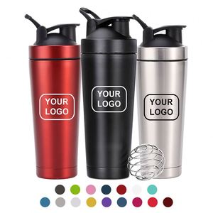 Custom logo Stainless Steel <b>Thermos</b> <b>Cup</b> Gym Insulated Protein Shaker Bottle Large Capacity Sports Water Bottles with logo - Product Image 1