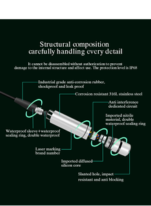 เซ็นเซอร์วัดระดับน้ำแบบไร้สาย 4-20ma พร้อมรีโมทคอนโทรล  กันน้ำ IP68  วัสดุ SS316L สำหรับบ่อน้ำลึก - Product Image 5