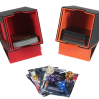 Boîte de rangement pour jeux de société personnalisable avec fenêtre, capacité 100+ cartes, magnétique, étanche, légère, en cuir PU
