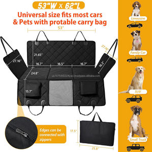 Extenseur de siège arrière pour chiens, lit pour chien à fond rigide, housse de siège de voiture pour animaux de compagnie pour siège arrière, hamac de voiture imperméable pour chiens pour SUV et camion - Product Image 6