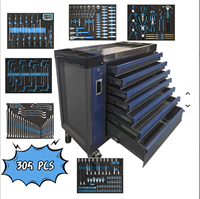 Carrito de Herramientas Resistente de 7 Cajones con Ruedas, Gabinete de Almacenamiento de Herramientas Rodante para Taller y Garaje con Cajones con Cerradura para Mecánicos