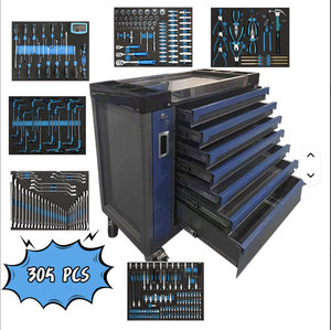 Chariot à outils robuste à 7 tiroirs avec roues, armoire de rangement roulante pour <span class=keywords><strong>garage</strong></span> et atelier avec tiroirs verrouillables pour mécaniciens - Product Image 5
