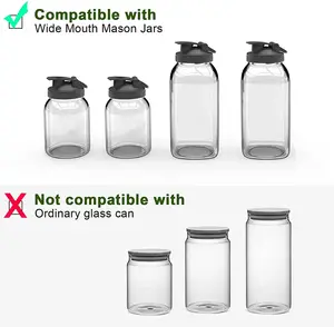 BPA Free ฝาพับปากกว้าง86มม. แบบนำกลับมาใช้ได้,ฝาปิดแบบมีฝาปิดพวยกาขวดน้ำดื่มพลาสติก