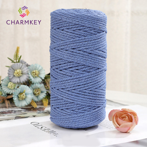 Cuerda de macramé de 2mm, cuerda de algodón trenzada, <span class=keywords><strong>hilo</strong></span> de macramé multicolor <span class=keywords><strong>para</strong></span> embalaje de regalo DIY - Product Image 1