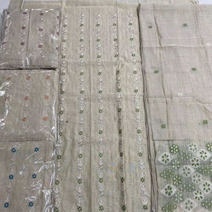 Elegant Jacquard Tussar Fabric Top and Dupatta Party Wear with 4 Color Matching Embroidery 2.50mtrs Top 2.30mtrs Dupatta - Product Image 1