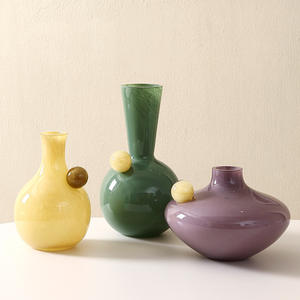 High-End Modern Design Style Candy Color Irregular <b>Glass</b> Aromatherapy Container Cute Ornament Tabletop Vase Board Decoration - Product Image 1
