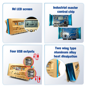 Vento Solar Controlador Solar Complementar impulso Tipo MPPT Carregamento Suporta Interface Dupla Entrada de Vento e Painéis Solares - Product Image 3