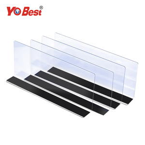 Adjustable <strong>T</strong>-Shaped Supermarket Magnetic Shelf Divider Custom Color <strong>Plastic</strong> Extruding <strong>Molding</strong> Type OEM/ODM Available - Product Image 2