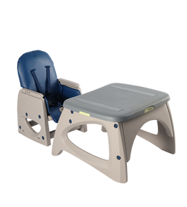 Chaise pour enfant 6-en-1 moderne en forme de L avec dossier en forme de flèche, chaise haute pour bébé, siège rehausseur à bascule sécurisé et écologique, fauteuil <span class=keywords><strong>inclinable</strong></span> manuel pour tout-petits - Product Image 3