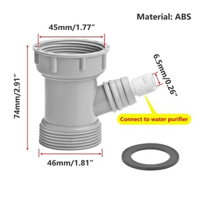 Raccord de sortie d'évier pour eaux usées avec connecteur rapide 1/4 pouce pour tuyau de vidange, adaptateur de tuyau de vidange d'évier de cuisine - Product Image 2