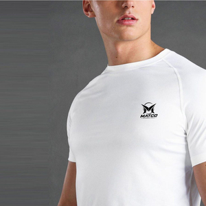 Camiseta de gimnasio para hombre con logo personalizado, transpirable, atlética, para clubes de fitness, sesiones de entrenamiento y entrenamiento físico. - Product Image 6