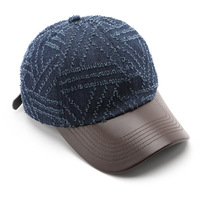 Gorra de Béisbol de Mezclilla de Color Sólido, Estilo Coreano, Unisex, para Viajes al Aire Libre, Deportes Urbanos, con Visera de Cuero, para Primavera y Otoño