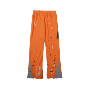 Pantalon de survêtement vintage GALLERY Splash-Ink Graffiti, taille mi-haute, plissé devant, coupe droite, décontracté, pour hommes et femmes, NOUVEAU - Product Image 2