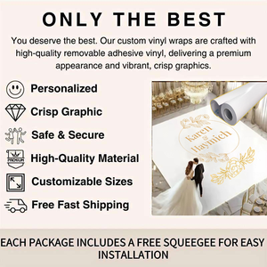 Rollo de <span class=keywords><strong>Vinilo</strong></span> <span class=keywords><strong>Imprimible</strong></span> Autoadhesivo Removible Personalizado, Perfecto para Decoración de Pistas de Baile de Bodas - Product Image 3
