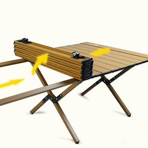 Vente directe d'usine rouleau d'oeufs Portable pliable en acier au carbone Camping en plein air voyage pique-nique Barbecue Table de bureau - Product Image 6