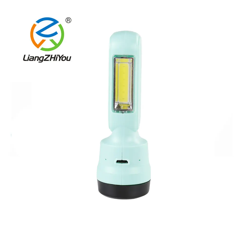 Mini torche rechargeable en plastique de lampe-torche de led d'abs avec l'épi sidelight pour l'usage extérieur