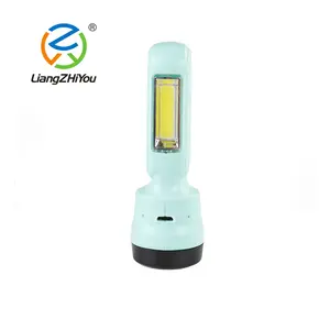 Mini plástico ABS led recarregável lanterna tocha com COB luz lateral para uso ao ar livre