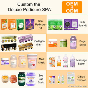 Pédicure professionnelle Deluxe exfoliant pied Peel gommage pied masque Massage Lotion volcan Surge <span class=keywords><strong>Spa</strong></span> pédicure Kit 5 en 1 - Product Image 6