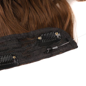 Perruque longue bouclée ondulation <span class=keywords><strong>de</strong></span> l'eau pièce <span class=keywords><strong>de</strong></span> perruque invisible grande vague ligne <span class=keywords><strong>de</strong></span> pêche Extensions <span class=keywords><strong>de</strong></span> cheveux pièce <span class=keywords><strong>de</strong></span> perruque - Product Image 4