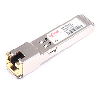 Compatible Finisar FCLF8521P2BTL 1000BASE-T 100m RJ-45 Copper SFP Fiber Optic Transceivers with Hot Pluggable Port for Ethernet