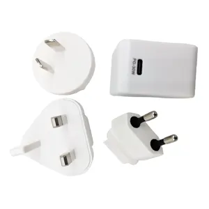 Muti Phích Cắm EU/AU/UK/US Điện Tử Usb Loại C Điện Thoại Di Động Thiết Bị Gia Dụng PD3.0 30 Wát Nhanh Wall Mount Sạc Không Dây