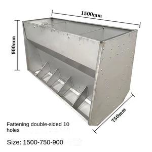 नई स्थिति स्टेनलेस स्टील सुअर ट्रफ स्वचालित फीडर एकल-पक्षीय या डबल पक्षीय गीला या सूखी फ़ीड 1 वर्ष की वारंटी - Product Image 2