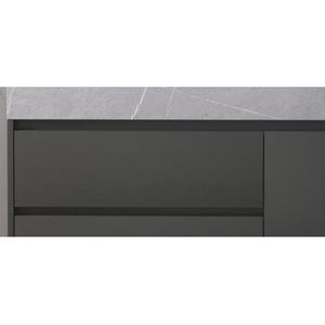 Mueble de Baño Colgante CR Gris de 100 cm con Espejo LED y Lavabo de Cerámica - Product Image 5