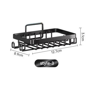 드릴 5 in 1 욕실 랙이없는 샤워 캐디 벽걸이 형 단일 계층 중국 금속 자체 접착 - Product Image 3