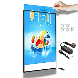 صندوق إضاءة LED من MACCAN طراز MA-PU04 مقاس A1-A4 للتثبيت على الحائط لتغيير اللوحات والقوائم، إطار ملصقات من الزجاج المقسى، لافتة إعلانية للمطاعم - Product Image 1