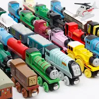 Juego de juguetes de madera, tren Thomas magnético, Mini juego de tren de madera Thomas