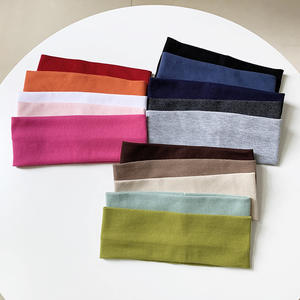 Stirnbänder für Frauen, dehnbare, rutsch feste Haar bänder aus weichem Baumwoll tuch für Sport, Training, Yoga und Laufen - Product Image 1