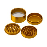 Broyeur d'herbes en alliage d'aluminium 55MM 4 couches Vente en gros Accessoires pour fumeurs manuels Broyeur d'herbes en métal avec logo personnalisé