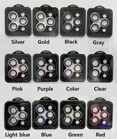 Protection d'objectif de caméra Eagle Eye CD Lines pour iPhone 14 Pro Max, installation facile, film en verre métallique